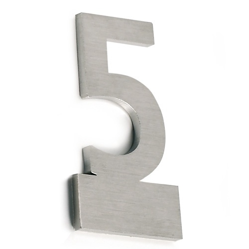 Plaque Numéro de maison 7,5 cm inox brossé