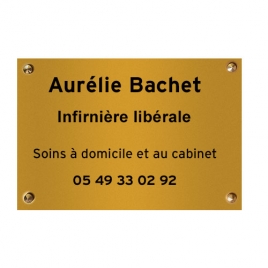 PLAQUE PROFESSIONNELLE DORÉE 3020