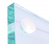  cache vis clipsable pvc blanc sur plaque de plexiglass